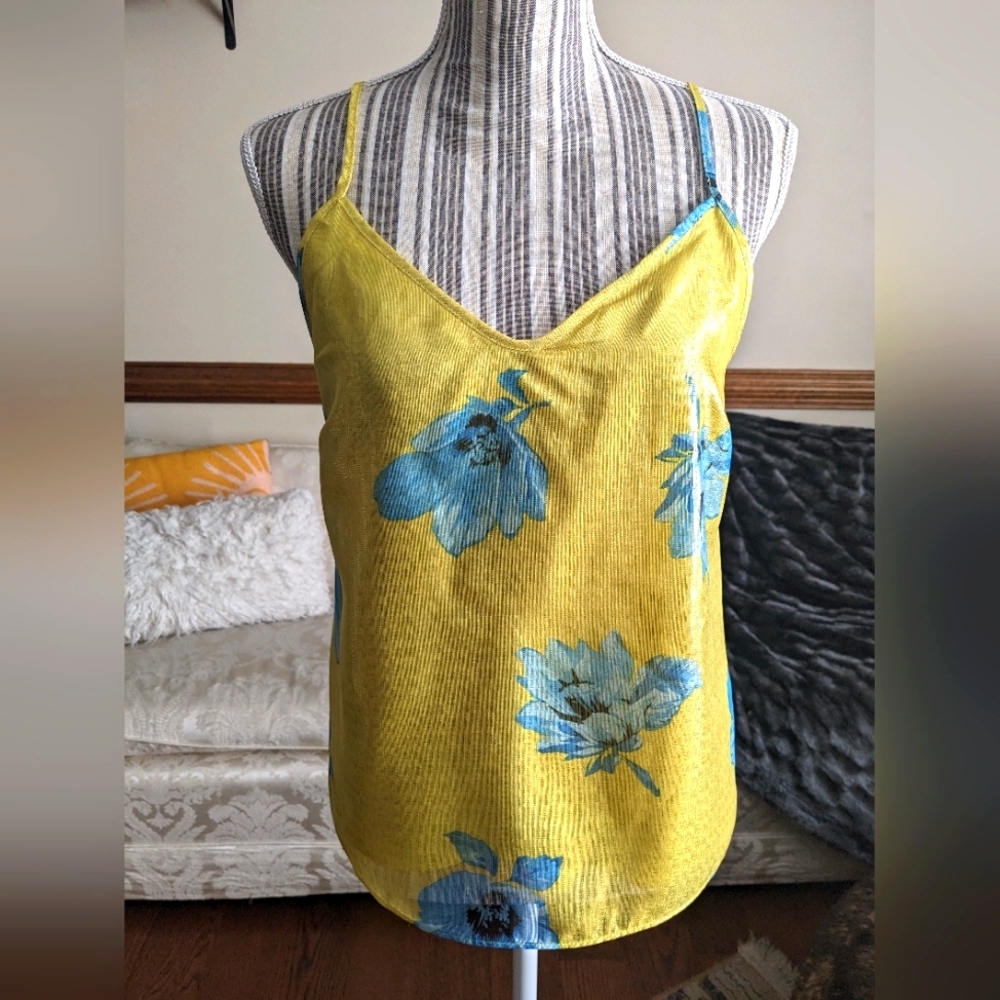 Bar III Floral Tank Top | Size S